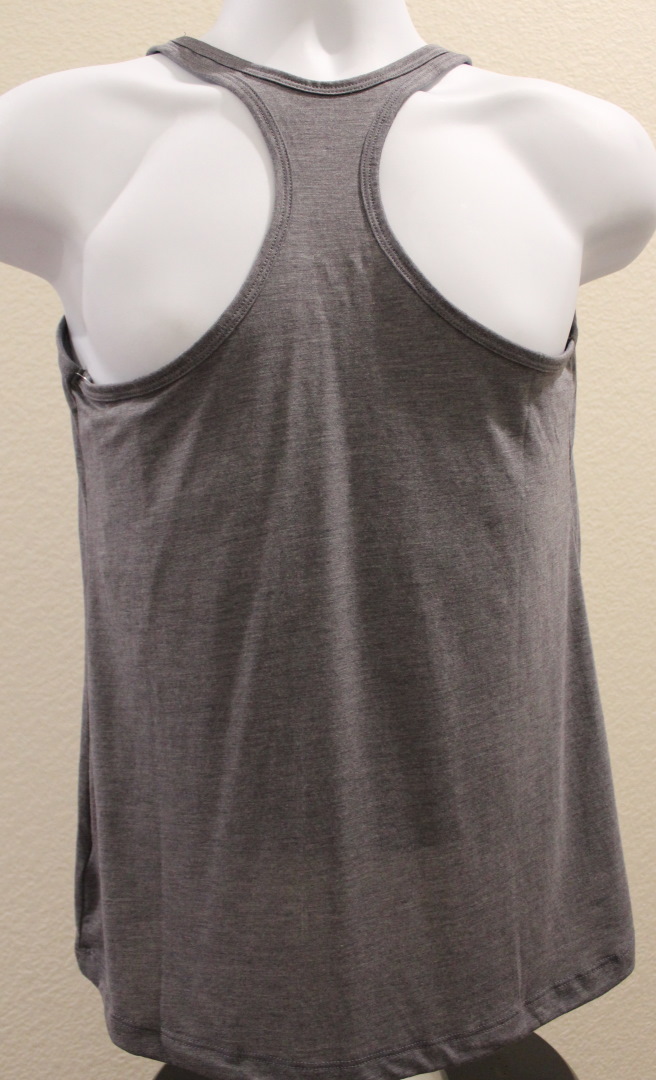 PFC racerback tank gray back